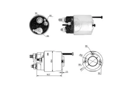 Втягивающее реле стартера Aftermarket ZM2496