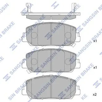 Кт. Тормозные колодки дисковые Hi-Q (SANGSIN) SP1789