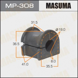 Втулка стабилизатора переднего Toyota Corolla (00-06) (Кратно 2 шт) Masu Masuma MP308 (фото 1)