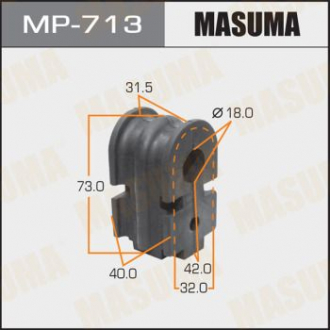 Втулка стабилизатора переднего Nissan Micra (02-07), Tida (15-) (Кратно 2 шт) (M Masuma MP713