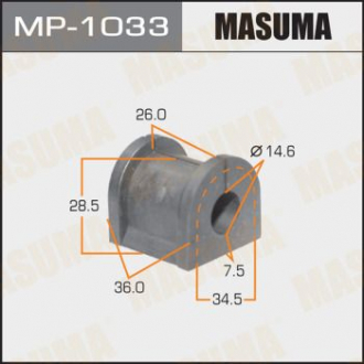 Втулка стабилизатора заднего Mitsubishi Lancer (00-08), Outlander (03-09) (Кратн Masuma MP1033 (фото 1)