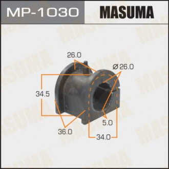 Втулка стабилизатора переднего Mitsubishi Lancer (00-07), Outlander (03-09) (Кра Masuma MP1030 (фото 1)