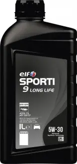 Олива моторн. SPORTI 9 LONG LIFE 5W-30 (Каністра 1л) ELF 214257 (фото 1)