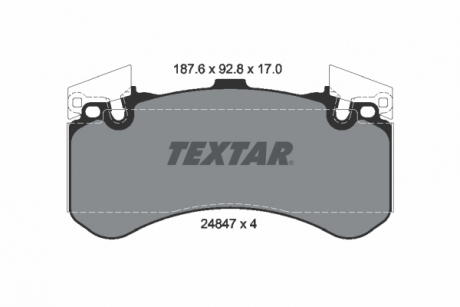 Комплект тормозных колодок TEXTAR 2484701 (фото 1)