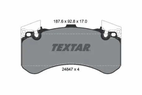 Комплект тормозных колодок TEXTAR 2484701