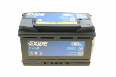 Стартерная батарея (аккумулятор) EXIDE EB800 (фото 1)