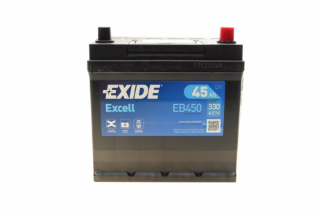 Стартерная батарея (аккумулятор) EXIDE EB450 (фото 1)