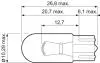Автолампа Valeo 032211 Essential W5W W2, 1x9, 5d 5 W прозора
