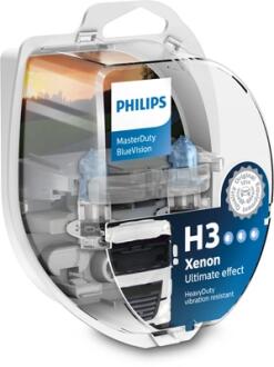 Автолампа MasterDuty H3 PK22s 70 W светло-голубая PHILIPS 13336MDBVS2 (фото 1)