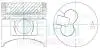 Поршень ДВЗ 0.5 (4шт.+пальцы) Hyundai H-1 (04-), Mitsubishi Pajero (4D56-T LATE/D4BH TCI) 2.5 TEIKIN 43242AG-050 (фото 1)