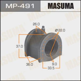 Втулка стабилизатора заднего Mitsubishi Lancer (02-05) (Кратно 2 шт) Masuma MP491 (фото 1)
