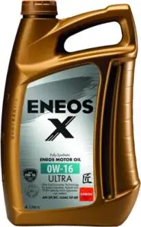 Олія ДВЗ 0W-16 ENEOS X ULTRA API SN/SN Plus, ILSAC GF-6B, 4л, синт. Eneos EU0020301N