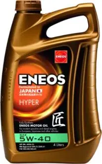 Олія ДВЗ 5W-40 ENEOS HYPER API SN, ACEA C3, GM Dexos 2, 4л, синт. Eneos EU0031301N