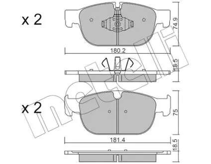Комплект гальмівних колодок Metelli 22-1120-0
