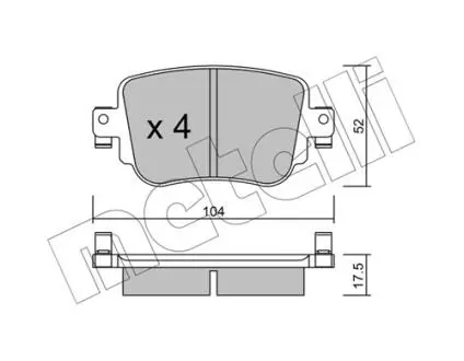 Комплект тормозных колодок Metelli 22-0980-0