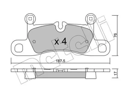 Комплект тормозных колодок Metelli 22-0958-0