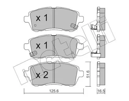 Комплект тормозных колодок Metelli 22-0793-1