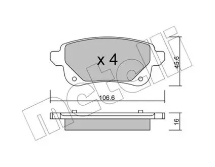 Комплект тормозных колодок Metelli 22-1112-0