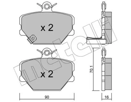 Комплект тормозных колодок Metelli 22-0341-0