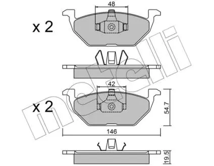 Комплект тормозных колодок Metelli 22-0211-1