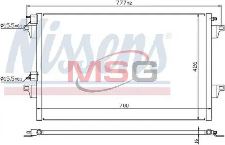 Конденсер RN ESPACE IV(02-)1.9 dCi(+)[OE 82 00 332 851] NISSENS 940153