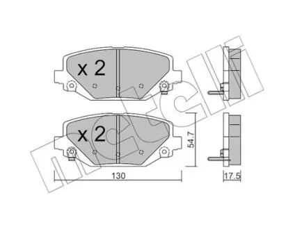 Комплект тормозных колодок Metelli 22-0947-0