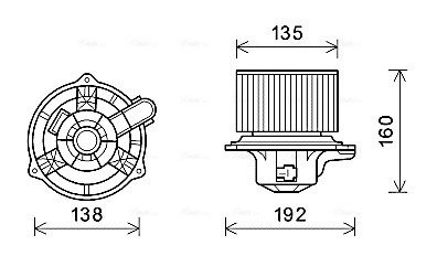 Вентилятор обогревателя HYUNDAI i30 (FD) (07-) (выр-во AVA) AVA COOLING HY8553