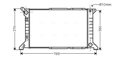 Радіатор TRANSIT5 2.5TD MT-AC 94- (Ava) AVA COOLING FD2204