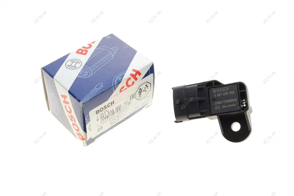 ДАТЧИК ДАВЛЕНИЯ CHEVROLET/FIAT/OPEL/PORSCHE/SAAB BOSCH 0261230302 (фото 1)