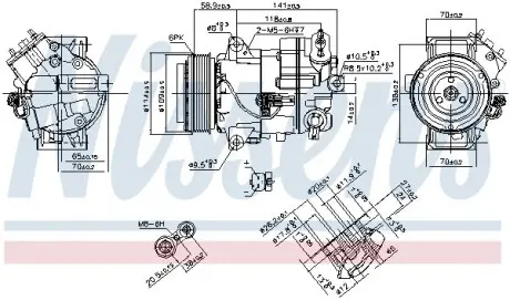 Компрессор кондиционера NISSENS 890263