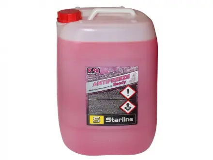 Антифриз K12 READY / G12+ / -30°C / 25л. / етиленгліколь / червоний / STARLINE NA K12READY-25
