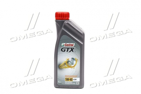 Масло моторное GTX 5W-40 A3/B4 (Канистра 1л) CASTROL 15E62B