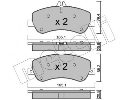 Комплект тормозных колодок Metelli 22-0825-0