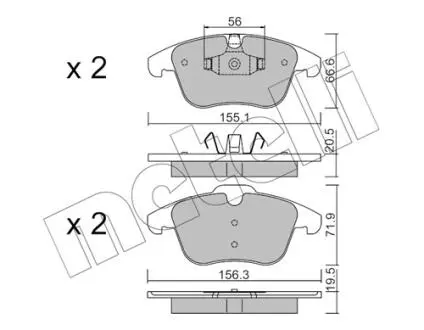 Комплект тормозных колодок Metelli 22-0675-6