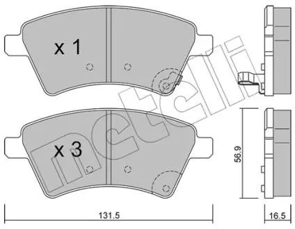 Комплект тормозных колодок Metelli 22-0702-0