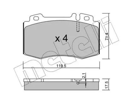 Комплект тормозных колодок Metelli 22-0563-0