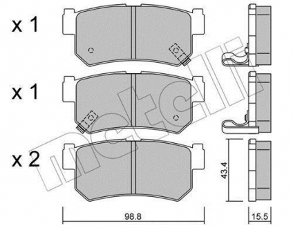 Комплект тормозных колодок Metelli 22-0519-0