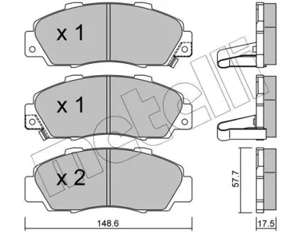 Комплект тормозных колодок Metelli 22-0298-0