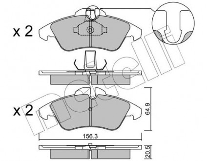 Комплект тормозных колодок Metelli 22-0256-1