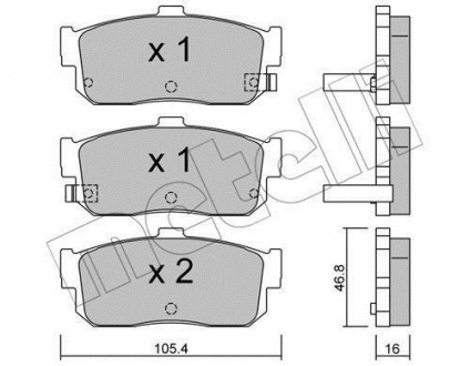 Комплект тормозных колодок Metelli 22-0193-1 (фото 1)