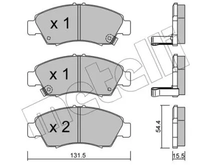 Комплект тормозных колодок Metelli 22-0138-0