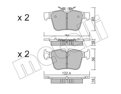 Комплект тормозных колодок Metelli 22-1020-0