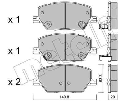 Комплект тормозных колодок Metelli 22-1001-0