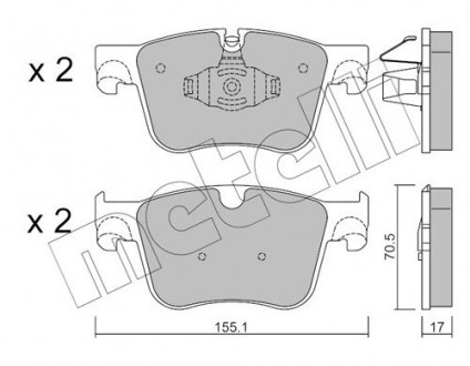 Комплект тормозных колодок Metelli 22-0985-1