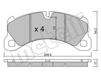 Комплект тормозных колодок Metelli 22-0956-0