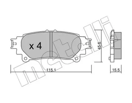 Комплект тормозных колодок Metelli 22-0939-0