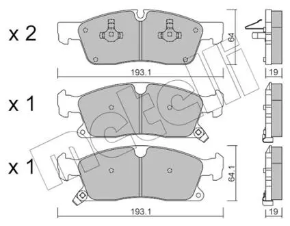Комплект тормозных колодок Metelli 22-0927-0