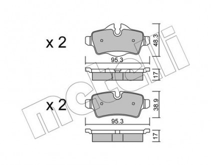 Комплект тормозных колодок Metelli 22-0769-0