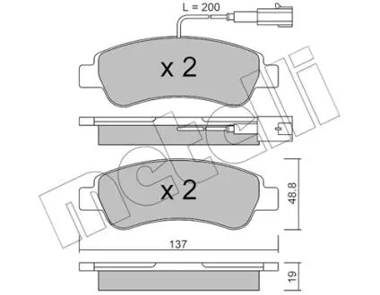 Комплект тормозных колодок Metelli 22-0710-1