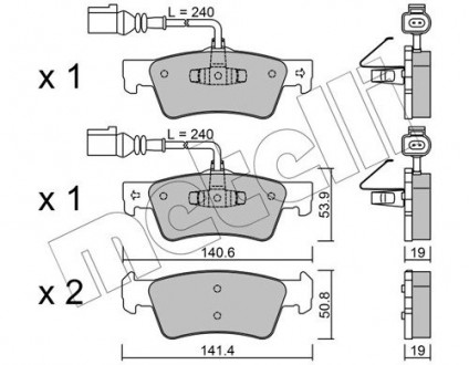 Комплект тормозных колодок Metelli 22-0661-0